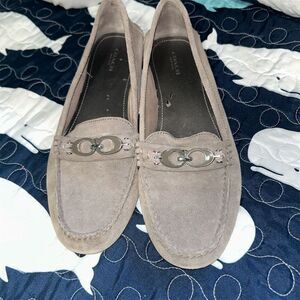 Coach Women's Fortunata Loafer Silver Casual Comfort Shoes Size 10B